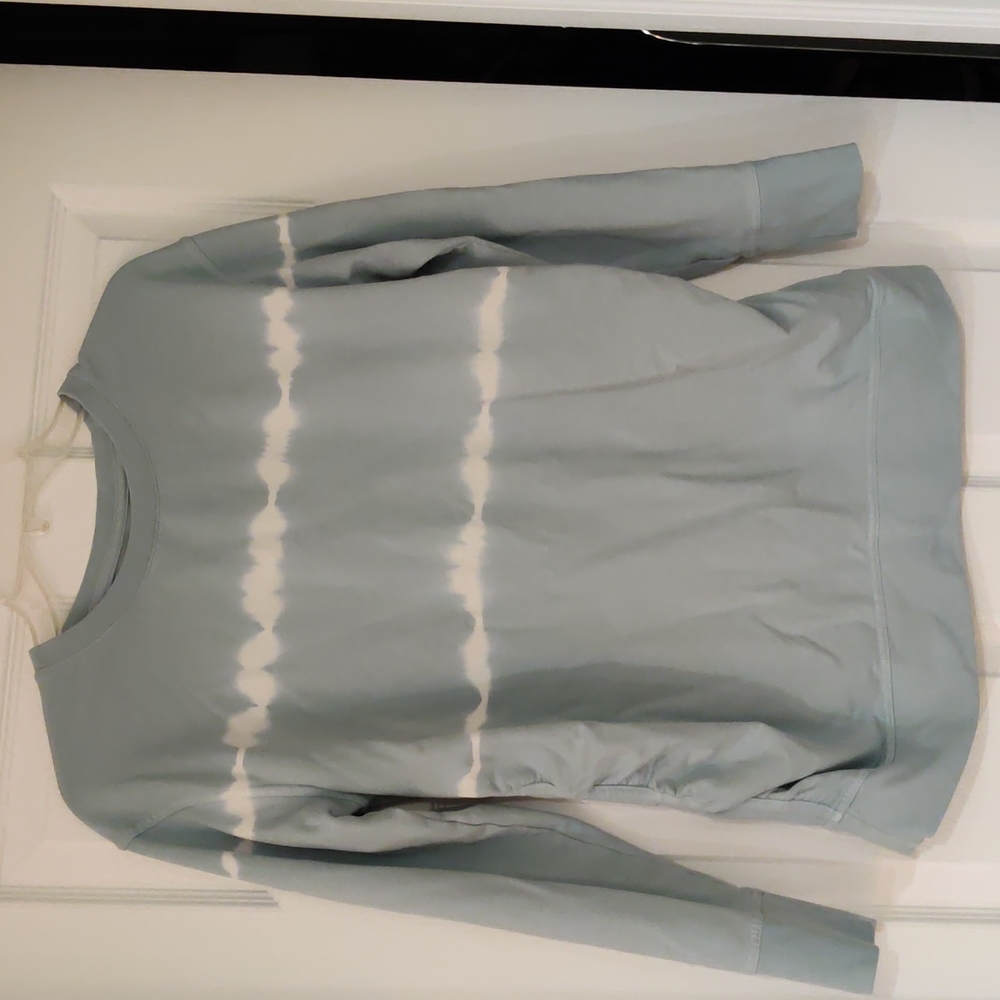 Light blue & white tye dye maternity sweatshirt